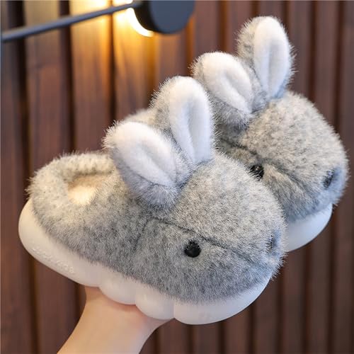 Image of Cute Women's Rabbit Slippers - Warm & Plush, Cartoon Design, Perfect for Winter & Indoor /Outdoor Use
