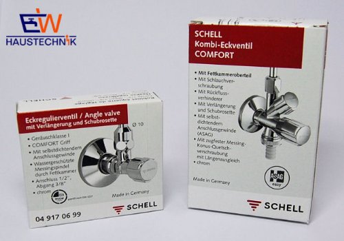 Preisvergleich Produktbild Doppelpack SCHELL COMFORT Eckventil plus Kombieckventil 1 / 2" NEU