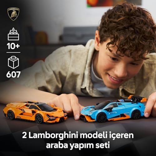 LEGO Speed Champions Lamborghini Revuelto ve Huracán STO 77238 – 10 Yaş ve Üzeri Çocuklar İçin Çift Model Araba, Detaylı Yarış Arabaları ve Sürücü Figürleriyle Oyun ve Sergileme Yapım Seti (607 Parça) - Görsel 5