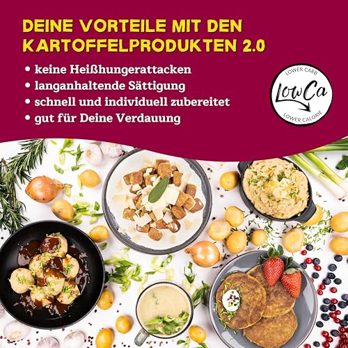 LOWER CARB KARTOFFELPRODUKTE | stark kohlenhydratreduziert = KETO| kalorienreduziert | protein- und ballaststoffreich | bio (6x Püree)