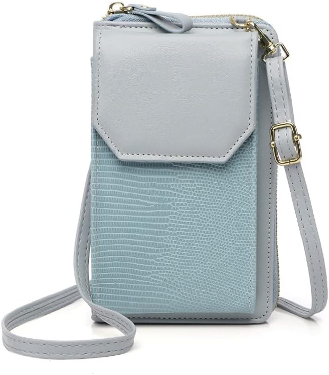 HBJWOV Small Ladies Mobile Phone Bag Women's Crossbody Shoulder Wallet Bags PU Leather Card Holder Purse For Female