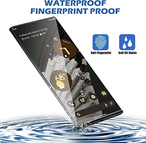 Image of STP FEEL Advanced Full Glue Tempered Glass Screen Protector Guard for Google Pixel 7 Pro 6.7 Inch (Black, Pack of 1) Full Coverage With Easy Installation Kit