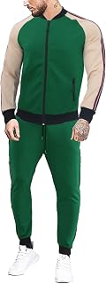 2023 Men's 2 Piece Tracksuit Sets Winter Patchwork Long Sleeve Jacket Sweatpants Stylish Sweatsuit Slim Jogging Suit Outfit