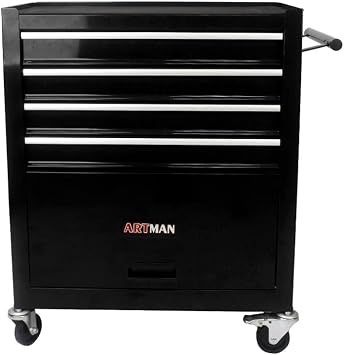 4 Drawers Rolling Tool Cart on Wheels, Trolley Organizer Tool Case Tool Chest, Multifunctional Tool Storage Tool Box for Workshop, Garage, Warehouse, Repair Shop (4 Drawers-29.3