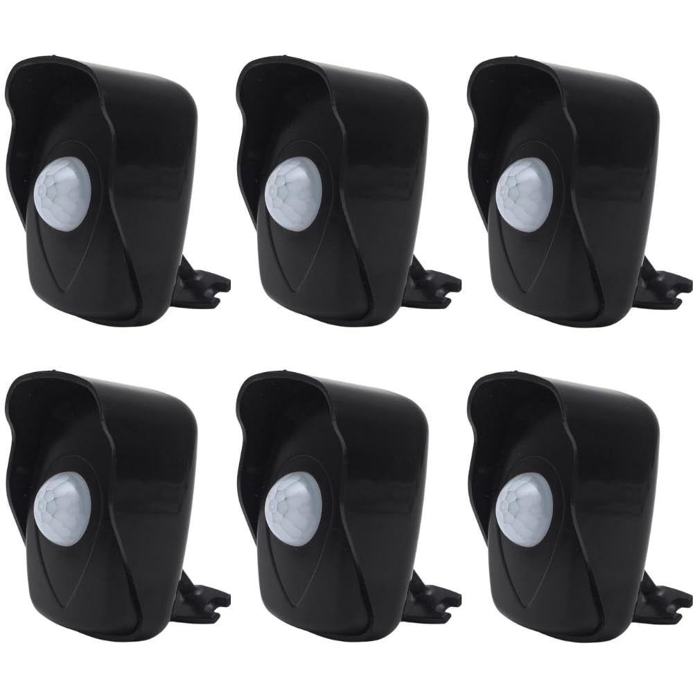 Kit 6x Sensor De Presença Microcontrolado 180º Com Fotocélula E 6 Funções Externo QA26M