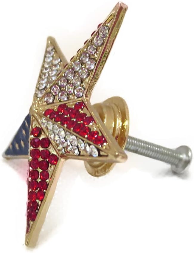 Navy Star Cabinet Knobs 4Pcs - Unique Five-Pointed Star Design - Elegant Drawer Pulls for Cabinet, Dresser, Wardrobe, and More -Hardware for Home Hotel Kitchen Furniture
