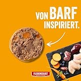 Fleischeslust Hundewurst | Feines Geflügel mit Süßkartoffel, Heidelbeere & Kamille | Futterbox (8x400g) | Nassfutter | schnittfest | getreidefrei | Alleinfuttermittel für Hunde