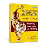 Sumifun Tiger Relieving Patch, Chinese Tiger Plaster, for Shoulder, Back, Knee, Joint & Muscle, 64 Counts
