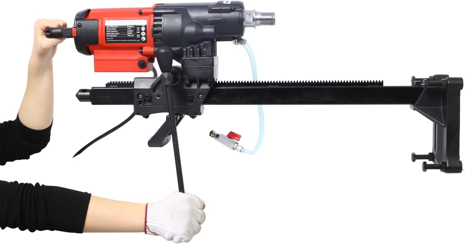 Diamond Core Drilling Machine - 9in Wet&Dry Concrete Core Drill Rig with Stand