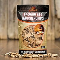 grillart® XL Premium Räucherchips Whiskey - sehr rauchaktive Holzhackschnitzel - 100% natürliches Baumholz mit Whiskeyfässer-Holz - 750g – Ansicht 5