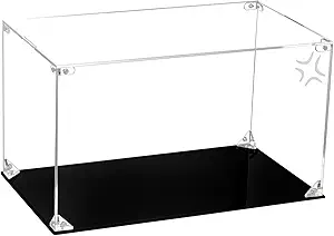CHILLCASE Clear Acrylic Display Case with Meaningful Engraving Design,Self-Assembled Display Box,Dust-Proof Showcase for Action Figures Collectibles(Angry,15.8×9.8×9.8 inch