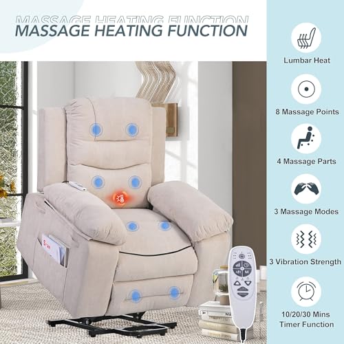 Sillón reclinable eléctrico grande para adulto mayor miniatura 5