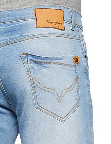 Image of Pepe Mens 5 Pocket Whiskered Effect Jeans