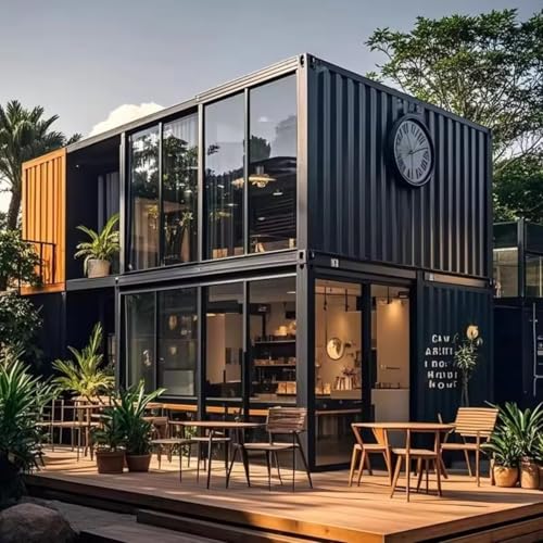 Mobile Shipping Container Shop Customized Coffee Prefab Modular Restaurant Building
