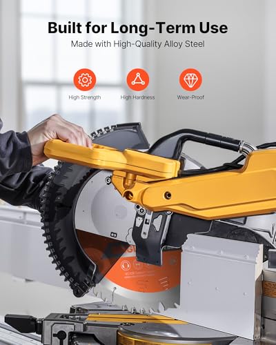 VEVOR Kreissägeblatt (254 mm φ & 50 scharfe Zähne & 2,5 mm Dicke) ideal für Sperrholz OSB Hartholz, kompatibel mit Kreissäge, Sägeblatt aus Legierung mit geräuschreduzierenden Wärmeabzügen