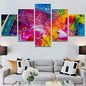 SIGNWIN 5 Panel Canvas Wall Art Modern Art...