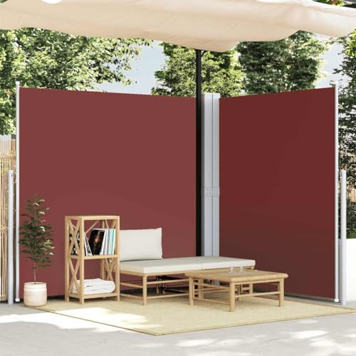 Brise-vue rétractable avec tissu en polyester étanche pour terrasse - 2