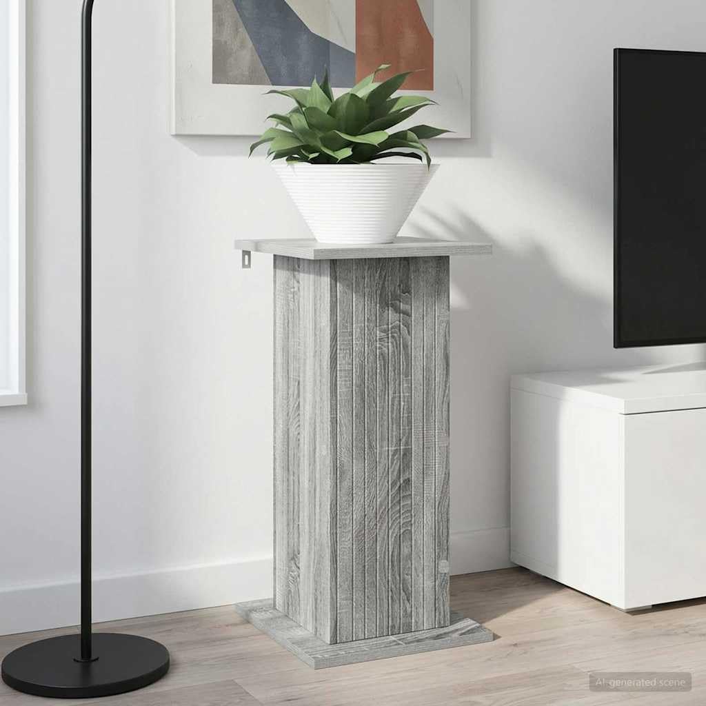 Support de plante gris sonoma pour sublimer les fleurs du salon au balcon