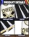 JenPen Women's Cheerleader Costume Halloween High School Cheerleading Outfit Musical Cheer Uniform Hair Bow Pom Pom(Black,M)