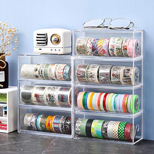 Shraddha Sales Acrylic Adhesive Tape Storage Box Drawer Amazon.in Office Products