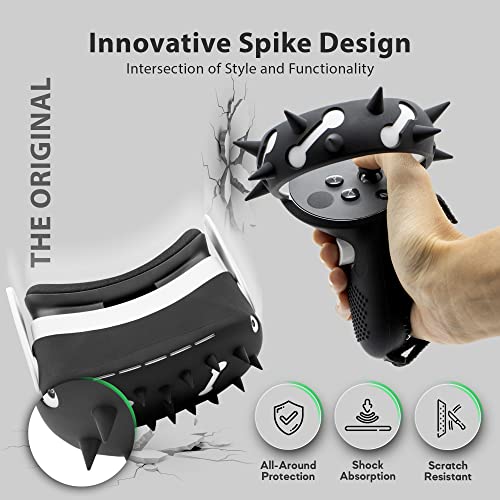 Vrplix Latest Cover For Meta Quest 2 Accessories, Silicone Cover Set Compatible With Oculus Quest 2 Accessories Enhanced Oculus Quest 2 Skin, Unique Design Protective Cover #TOP1