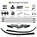 oubert 60 Inch Left Hand Black Hunter Recurve Bow 20-60lbs Bow and Arrow Set for Adults Wooden Riser Archery Bow Set with Stringer Tool Takedown Bow for Outdoor Hunting Shooting (30LBS)