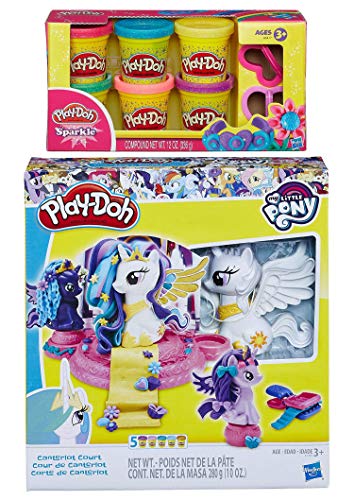 PD Play-Doh My Little Pony Canterlot Court Play Set + Play-Doh Sparkle Compound