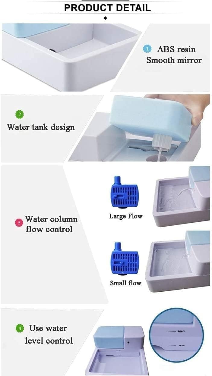 Dispensador de Agua para Mascotas, Bebedero automático para Perros, Bebedero automático para Gatos, Perros, pájaros y Animales pequeños al Aire Libre, 1.8 litros.