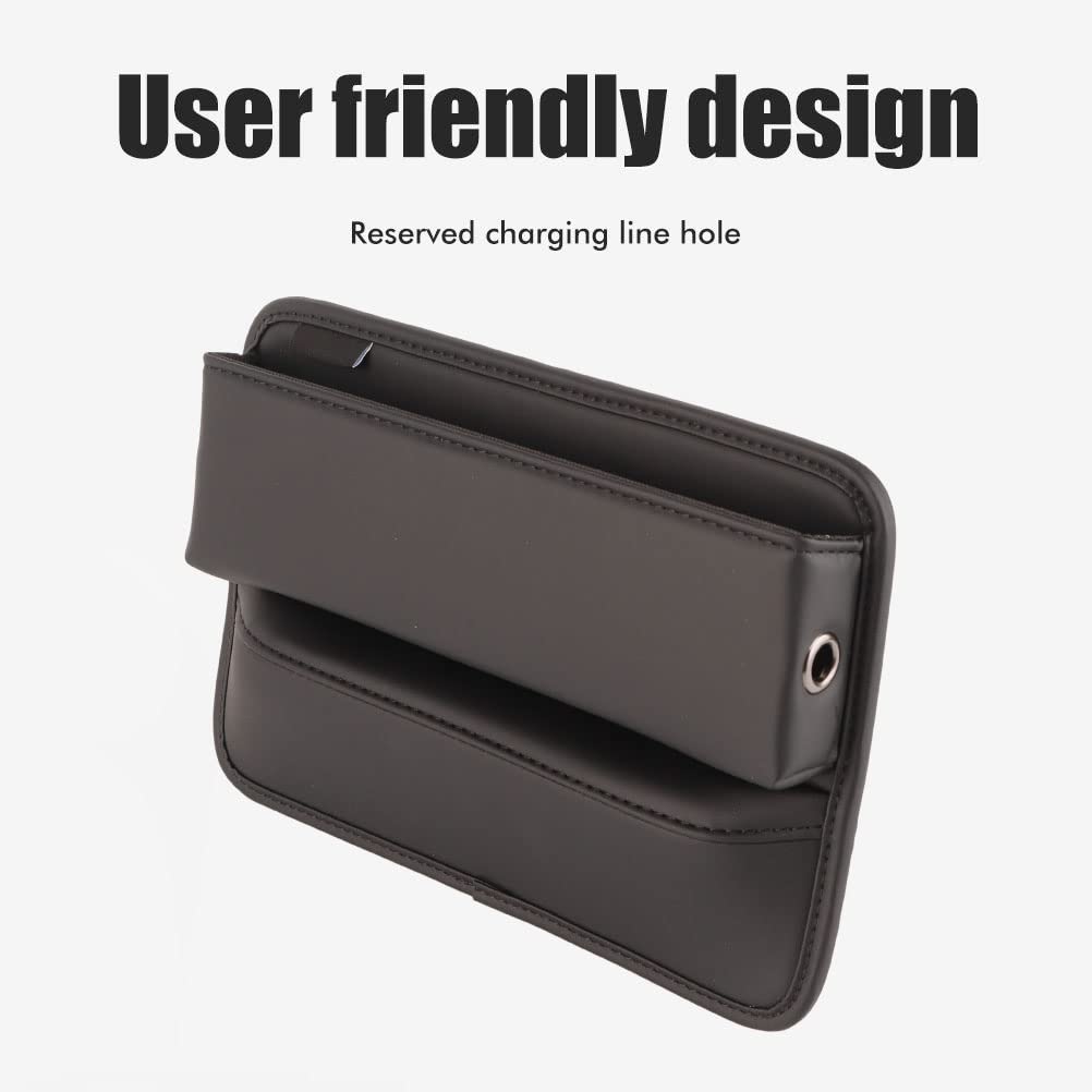 Dioche Console Side Storage Car Seat Interspace Filler Organizer Multifunctional Auto Console Side Storage Box for Effective Organization (black) — view 6