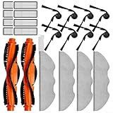 ComfyHarbor Kit de paño de trapeador con filtro de cepillo lateral principal, para robot aspirador Xiaomi S40/OV81, con 2 cepillos principales+8 paños de fregona+8 cepillos laterales+8 filtros para