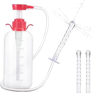 Reusable Enema Douche Bottle for Women & Men - BPA-Free Hypoallergenic, Multipurpose for Vaginal Cleaning, Anal Douche & Medication Administration (600ml)