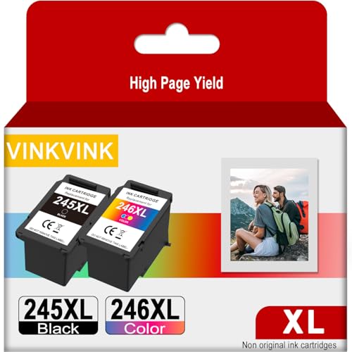 H&BO TOPMAE PG-245XL CL-246XL Ink Cartridge Combo Pack Review: Canon PIXMA Printer Ink Replacement