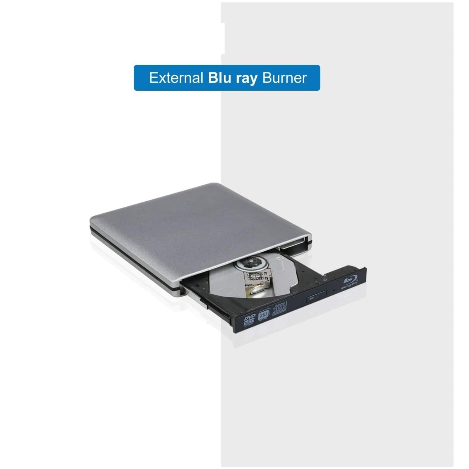 unità Ottica Esterna Ultrasottile con masterizzazione Blu-Ray 4K, USB 3.0, Riproduzione Dvd, Blu-Ray R/W 3D