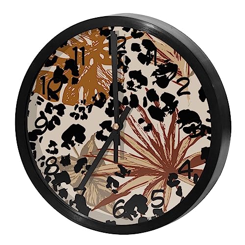 Horloge murale ronde Monstera decorative pour cuisine et maison - 2