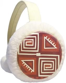 Protetor de orelhas de inverno Red Wine Color Totems Civilization Ancient Winter Ear Warmer Cable Knit Furry Fleece Earmuff Outdoor