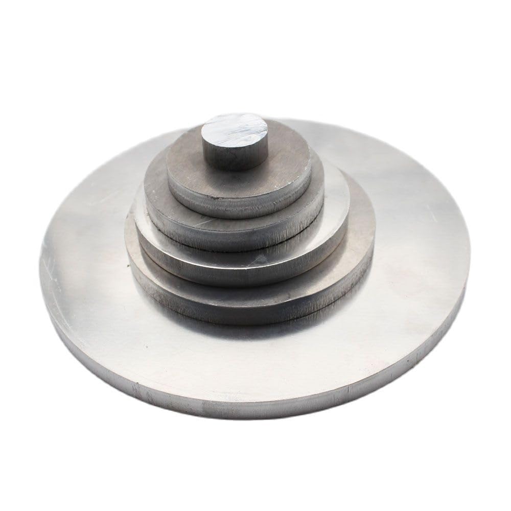 Aluminium Rundplatte, 6061 Aluminium Runde Blechplattenblöcke Packung mit 23 Mehrere Größen Dekorative Biegbare(220x5mm 1pc)