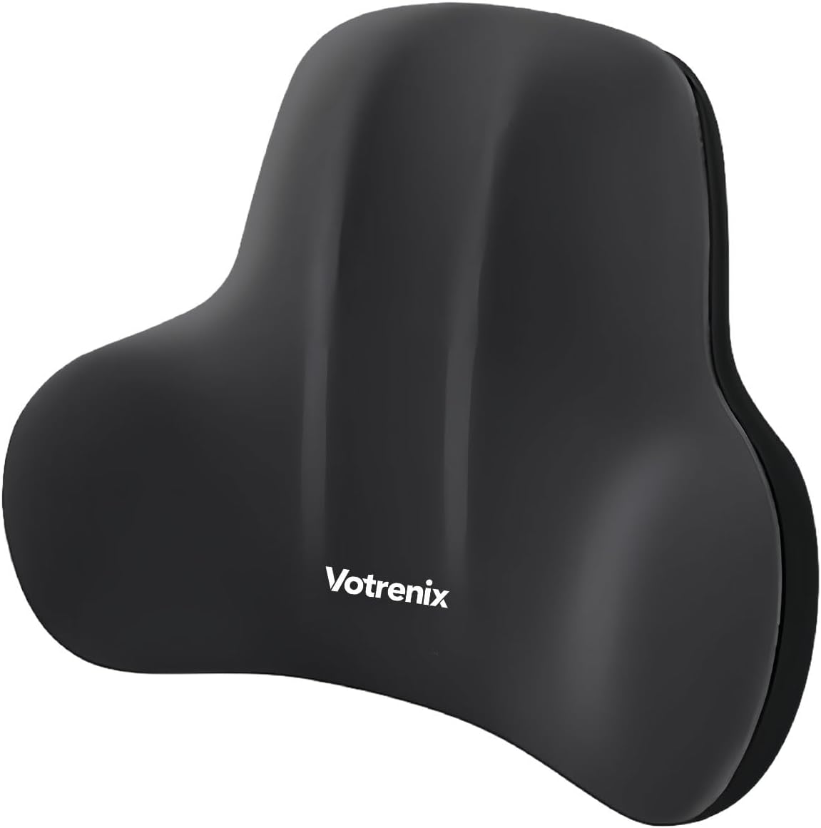 Ergonomic Lumbar Support Pillow for Office Chair and Car Seat, Perfectly Balanced Memory Foam for Back Pain Relief and Improve Posture, Sedentary People Essentials (Black)
