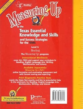 Paperback Measuring Up To The Texas Essential Knowledge and Skills and Instructional Strategies For Success - Reading - Level G - 7th Grade - Student Edition Book