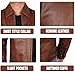 III-Fashions Mens Reeves Real Leather Jacket for Adults - Vintage Brown Real Lambskin Motorcycle Jacket | John, S