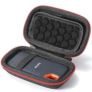 Hard Case für SanDisk 250 GB / 500 GB / 1 TB / 2 TB Extreme SSD SDSSDE60, Tragetasche - Schwarz