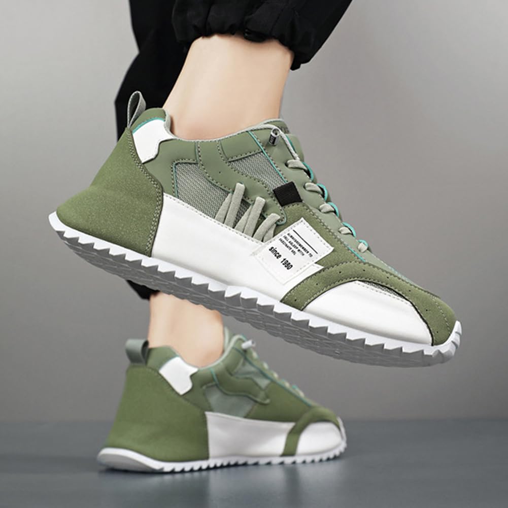 Sneakers Spesse Moda Uomo, Inserti in PU e Mesh, Suola in PVC Leggera, Scarpe Sportive Casual per Camminata e Allenamento