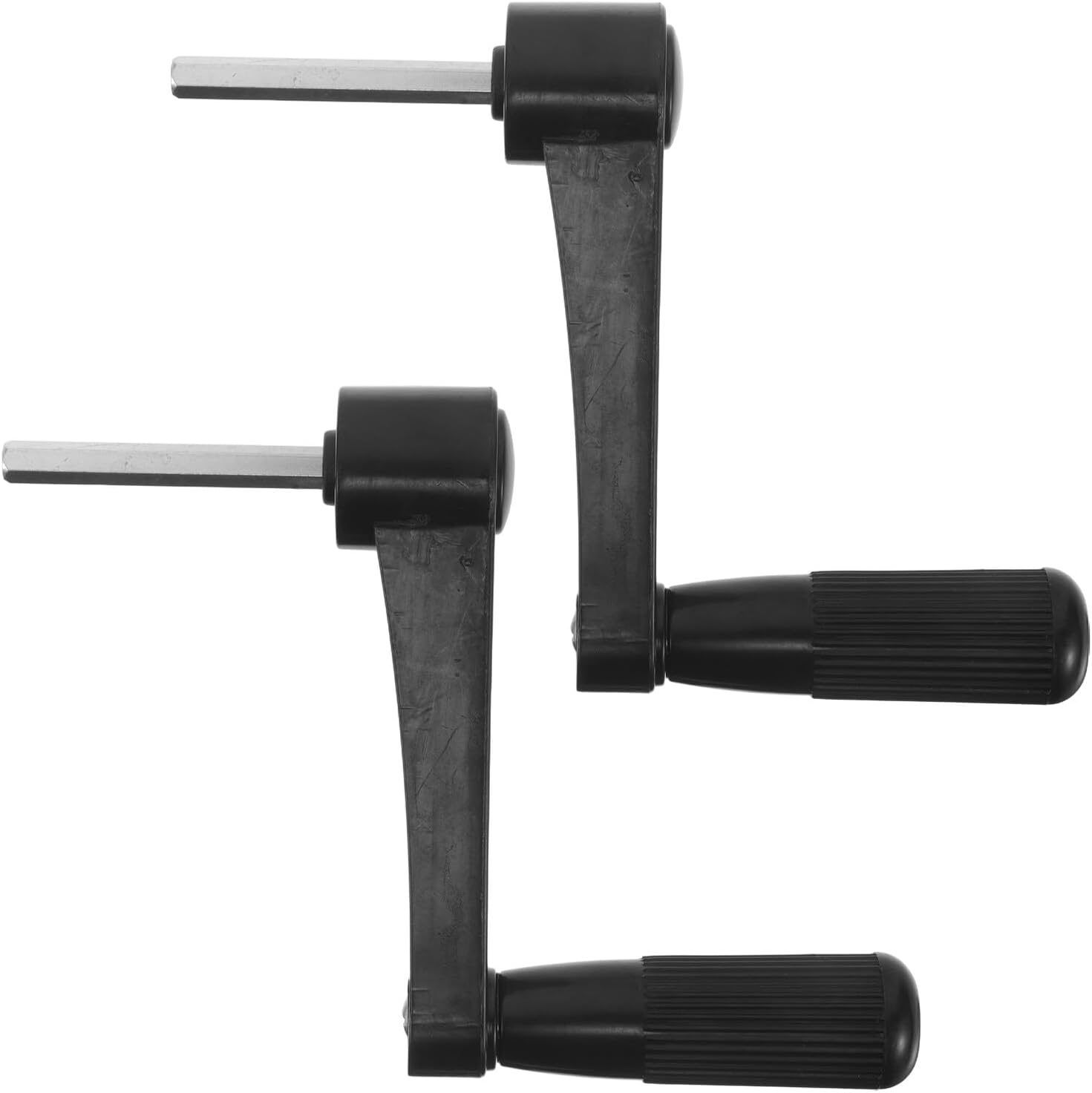 Garneck 2pcs Crank Handle for Table Lift Office Desk Accessories Supplies Manual Crank Knob Adjustable Desk Hand Woodworking Machine Handle for Equipment Black