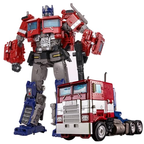 Svfreyavis Transforming Robot Toy, Deformation Car Action Figure with Weapons, Perfect Birthday for Kids Boys & Girls 6+, Easy to Transform Between Car & Robot, 7 Inches