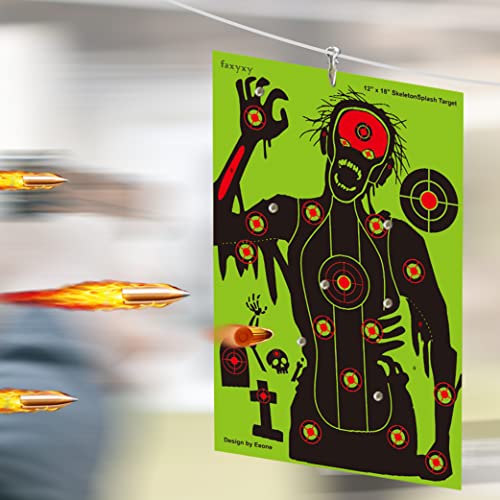 Faxyxy Zombie Joker Shooting Targets For The Range- 27 Sheets Fun Paper Targets For All Bb Gun, Firearms, Airsoft & Pellet Guns-20Pcs 12 X18 Inch & 7Pcs 23 * 35 Inch #TOP4