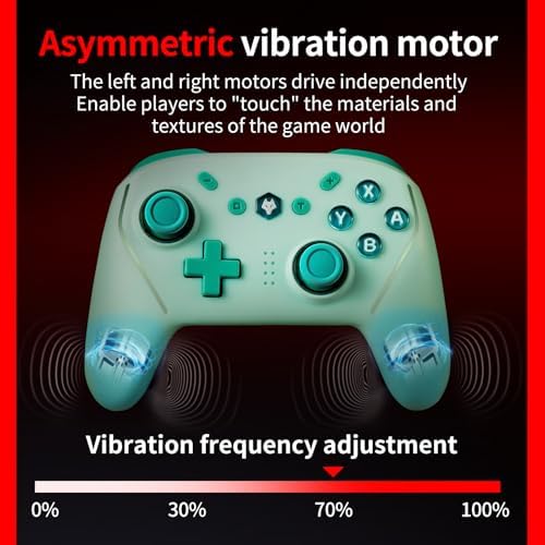 NBCP Controller for Switch, Wireless Pro Controller for Switch Lite, Switch Remote Gamepad Joystick,Dual VibrationGyro/Vibration/Turbo/NFC/Wake-Up/Screenshot (Green) - 4