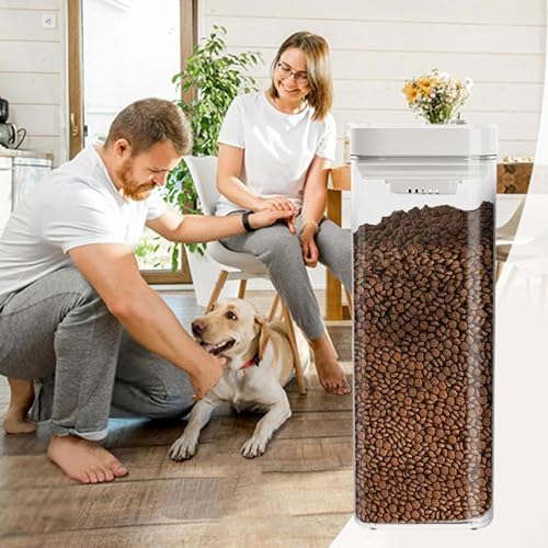 Contenedor de comida para mascotas con tarro sellado transparente para frutas secas 3