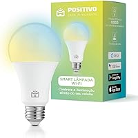 Smart Lâmpada Wi-Fi Positivo Casa Inteligente, Iluminação Branca (Quente e Fria) e RGB (Até 16 Milhões de Cores), 9W,...