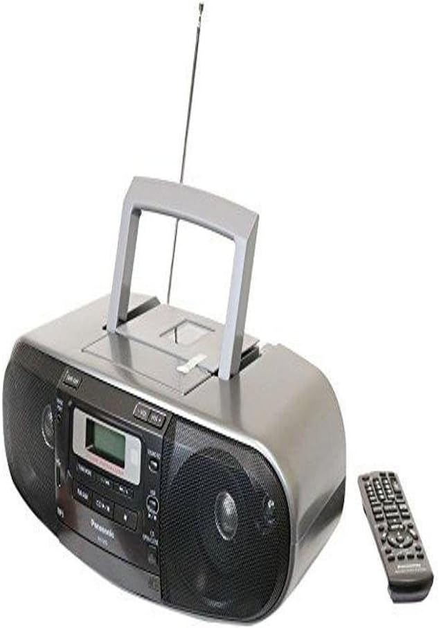 Panasonic High Power MP3 AM/ FM Radio Cassette Recorder with USB and Music Port High Quality Sound with 2-Way 4 - Speaker (Black)