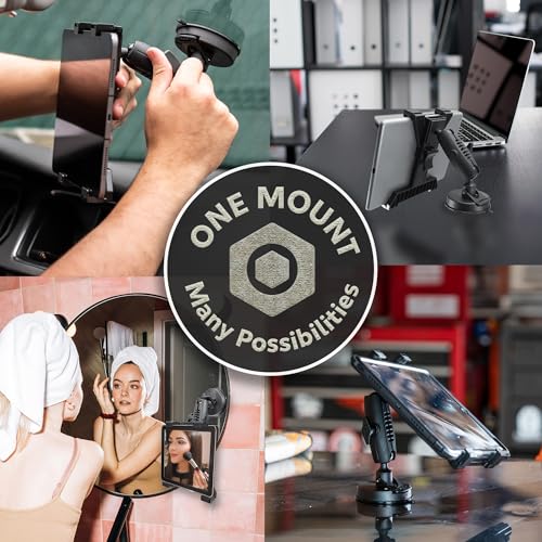 iBolt Tabdock BizMount -Holder/Mount with Suction Cup Base- for Your Windshield, Dashboard, or Desk - Compatible with All 7"-10" Tablets: iPad, Samsung Galaxy Tab, Google Nexus - Thumbnail 5