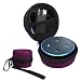 Fintie Protective Carrying Case for Amazon Echo Dot 2nd Generation - Shock Proof EVA Cover Zipper Portable Travel Bag Box (Fits USB Cable and Wall Charger), Purple